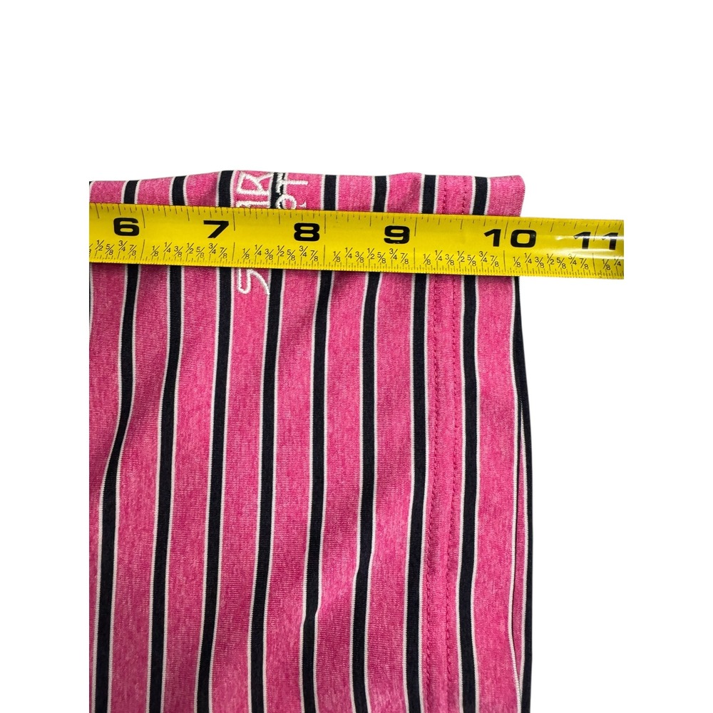 Footjoy FJ Performance Golf Polo Shirt Pink Black Stripe Mens L Sharkstooth‎ - Picture 5 of 7